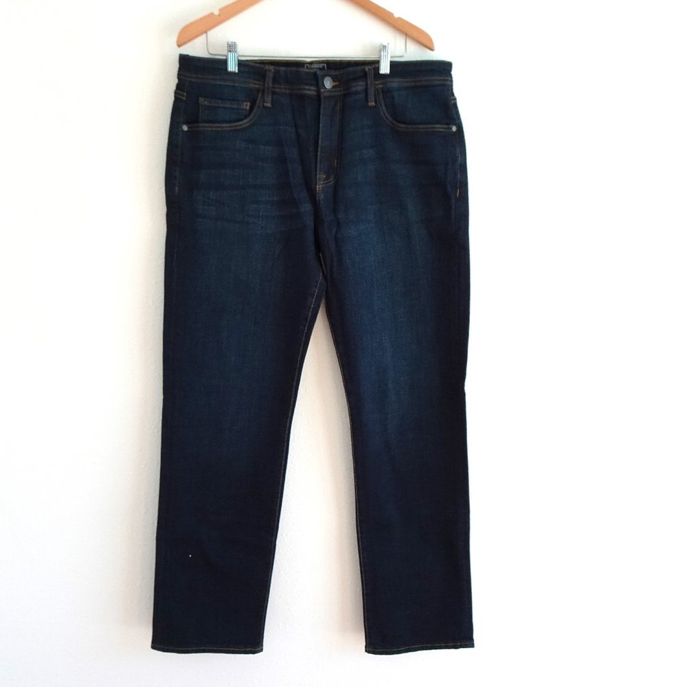 GH Bass Men's Jeans Size 36x34 Blue Denim Straight Fit 5 Pocket Stretch